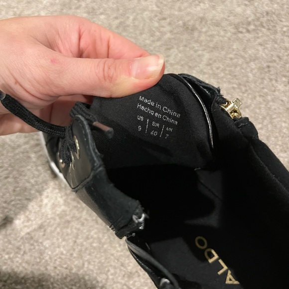 ALDO Womens Black Ailanna Wedge Sneaker - Picture 4 of 5